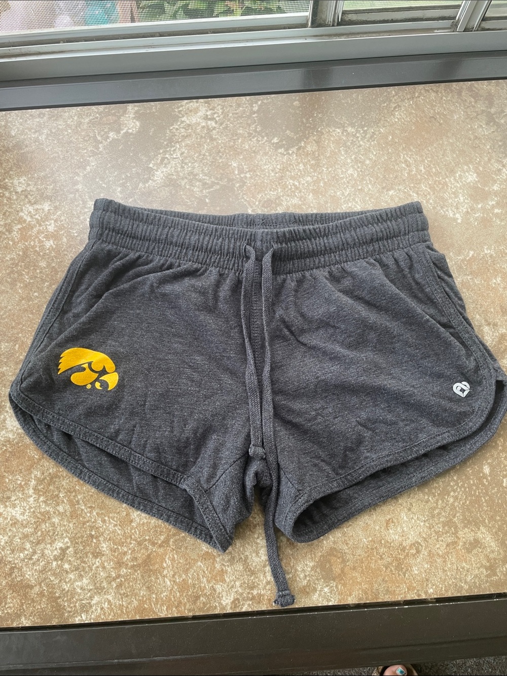 Colosseum Iowa Hawkeye Charcoal Athletic Shorts S
